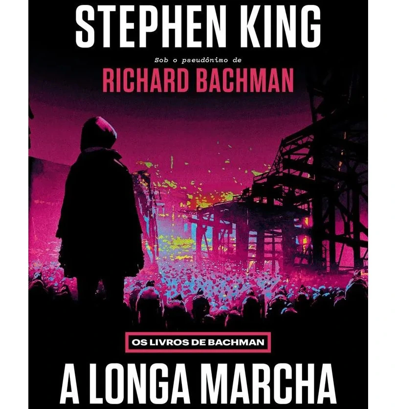 Capa do livro A Longa Marcha de Stephen King sob o pseudônimo Richard Bachman