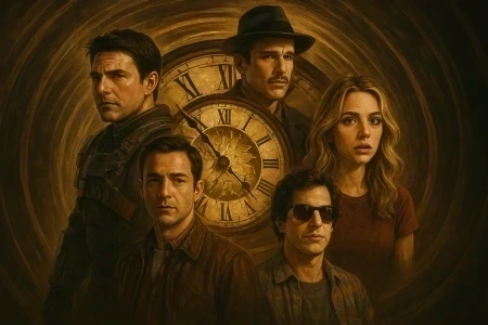 Tom, Joseph, Ethan, Jessica e Andy representam ícones dos filmes de loop temporal